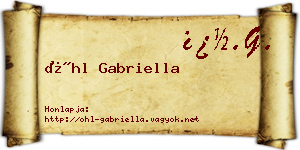 Öhl Gabriella névjegykártya